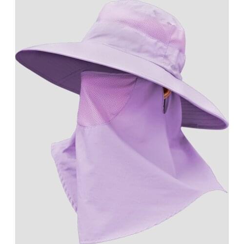 New Fishing Sun Cap Outdoor Anti-UV Breathable Visor Hat Women Removable Face Neck Sun Hat Cloak Summer Mens Camping Hiking Hat