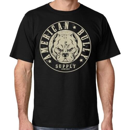 New 2018 Men O Neck Short Sleeves Big Block Black American Bully Shirt Pit Bull Shirt American Bully Supply Sm Cotton T Shirt
