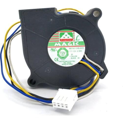 New Original MBT6012XB-W25 DC12V 0.50A 60x25MM 4Lines for Refrigerator cooling fan