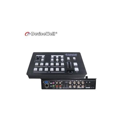 DeviceWell HDS7106 HD Video Switcher Video Switching 6-CH Switcher Supports 4-CH Broadcast SDI 2-CH HD-MI for six Video Signals