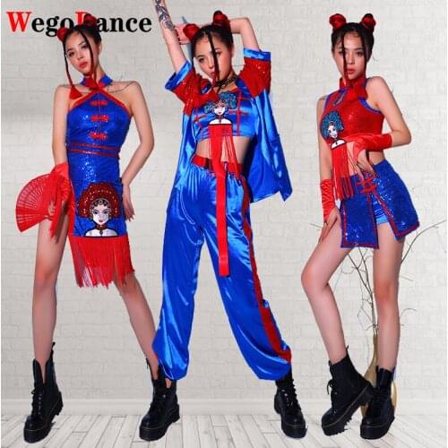 Bar DS Performance Dress New Chinese Style Retro National Trend Group Jazz Show Stage Costume