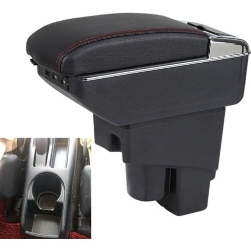 For Honda Fit Jazz 02-07 GD1-6 Hatchback Armrest Arm Rest Leather Centre Center Console Storage Box 2003 2004 2005 2006 2007