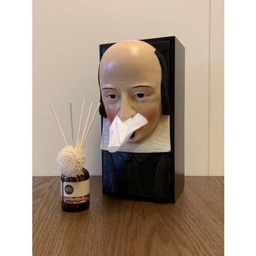 Take the carton Special design funny storage Desktop decoration Like a stone Fine carving mask box storage box organizer