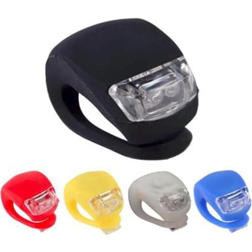Silicone Safety Warning Light 3 Modes Bicycle Lights Helmet LED Flash light Wheel Front Bike Light cycle Rear Tail Lamp #SD