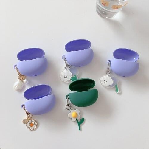 Cute flower cover For huawei freebuds 4i Wireless Earphones Case with keychain silicone Cover fundas For huawei free buds 4i