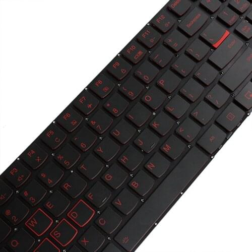 Laptop Keyboard Replacement Fits for Y520 Series Y520-15IKBA Y520-15IKBM 15IKBN, PC5YB-US V160420FS1-US Black Red Backlit