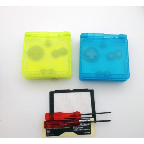 Replacement For GBA SP Glow in the night GITD Luminous clear Yellow blue Housing shell For Nintendo GameBoy Advance SP console