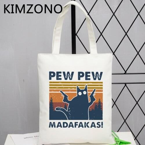 Cat shopping bag grocery tote handbag bolsa shopper reusable bag sacola tote custom