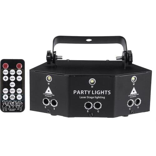 9-eye DMX Scan Projector Red Blue Green Lamp For Party Effect RGB Scan Laser/DMX LED Scanning Stage Lights With Controller