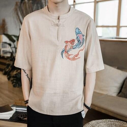 Traditional chinese tops shang hai blouse casual loose blouses online chinese store traditional chinses clothing for men TA020