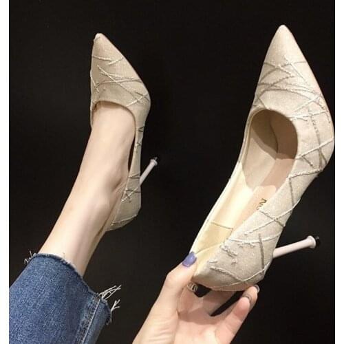 French Style Small Fresh High Heels 2021 New Ladies Stiletto Temperament Pumps Sexy Pointed Toe Single Shoes Fashion Work Shoes