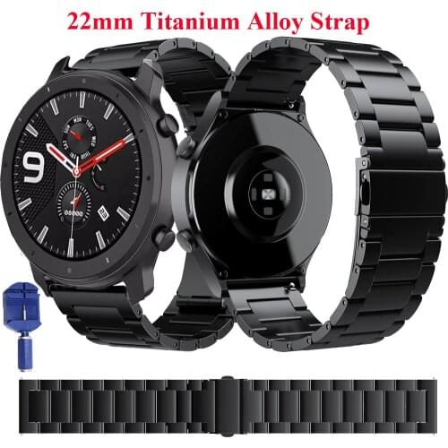 Smart Watch Titanium Alloy+Stainless Steel Bracelet For Huawei Watch 3 GT2 Pro Watchband For Samsung Galaxy Watch 3 45/46mm Band