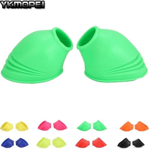 Universal PVC Motorcycle FootPeg Foot Peg Cover footpeg protectors Motocross Dust-proof Protector For Off Road Dirt Bike