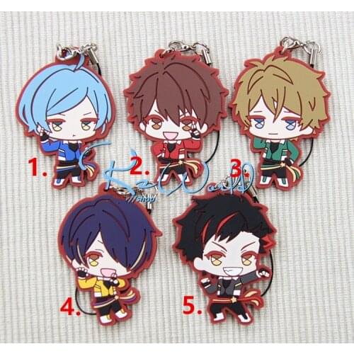 1pcs Anime Keychain Ensemble stars knights knights Hokuto Isara Mao Trickstar High School Keychain Pendant Keyrings Portachiavi