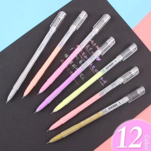 1PCS Creative DIY Album HighLight Powder Color Pen Lovely Learning Stationery Candy Color 10 Coloured Ravens Pen