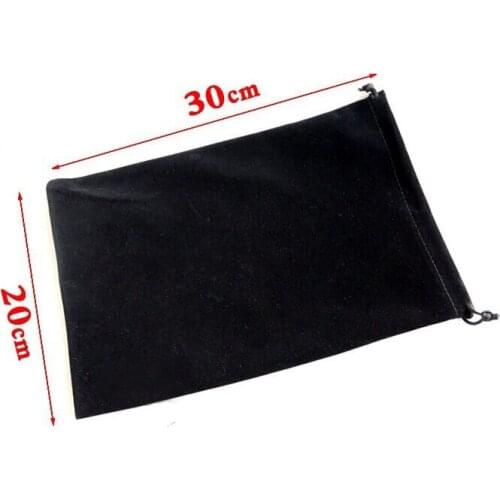 30pcs/lot Wholesale Big Size 20x30 cm Black/Grey/Blue/Red Drawstring Velvet Bags Gift Pouch Bags Packaging Bag Can Custom Logo