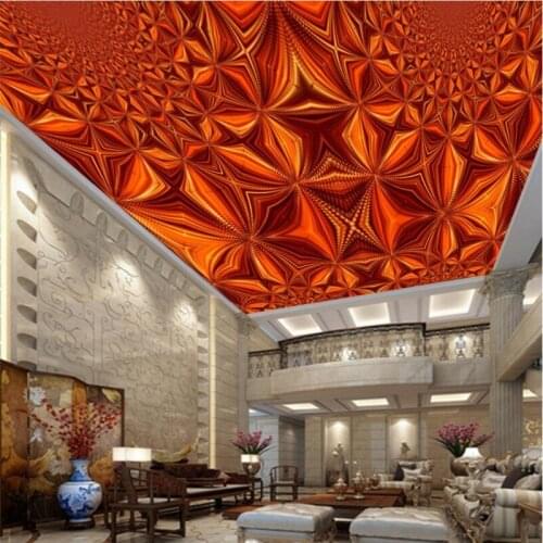 Beibehang Custom 3d wallpaper European high-end 3D three-dimensional luxury pattern ceiling ceiling fresco background