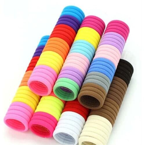 50 Pcs/LOT hair accessories FOR girls and kids RUBBER BANDS BLACK WHITE The ponytail holder Elastic Hair Bands Ties Accessories