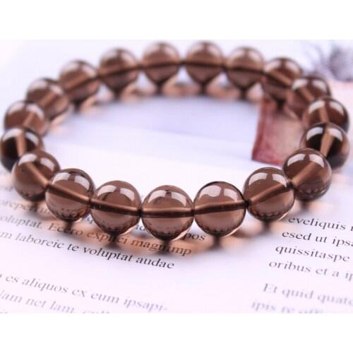 6A Tea Crystal Obsidian Couple Bracelet Brings Lucky Wealth Feng Shui Gift