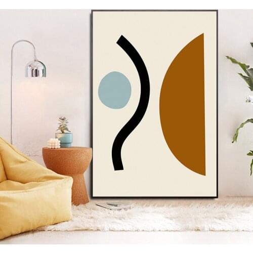 Abstract Geometric Graphic Canvas Painting Scandinavia Styles Wall Art Picture Posters Prints for Living Room Home Decor Unframe