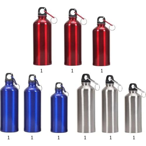 Aluminum Sports Water Bottle Portable Outdoor Bike Sports Water Bottle Drinking Kettle with Lid E5M1