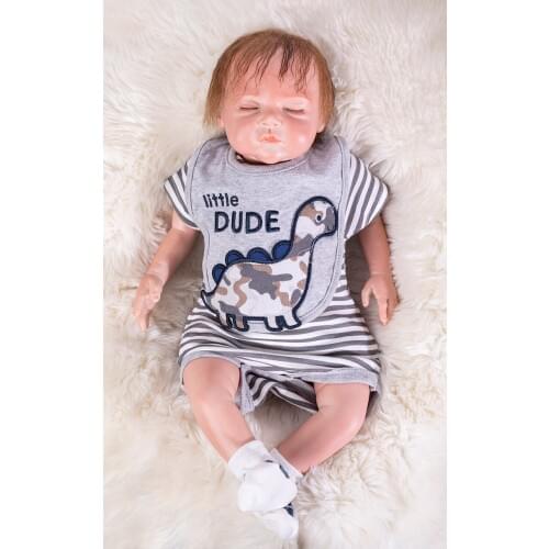 Free shipping 50CM/19'' reborn baby doll lifelike soft silicone vinyl real gentle touch baby reborn hot toys for kids