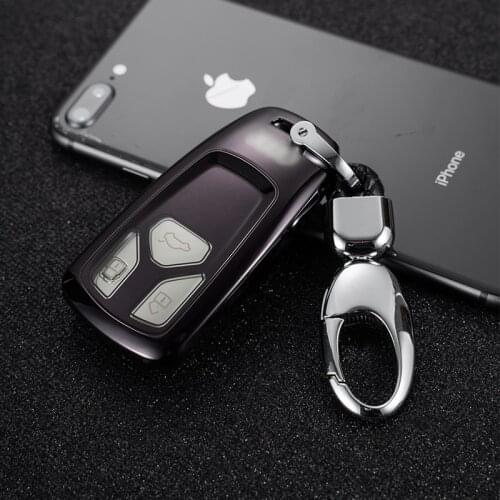 New TPU soft Full Car Key Cover Case Key Case For AUDI A4 B9 Q5 Q7 TT TTS 8S 2016 2017 car smart remote Car Styling