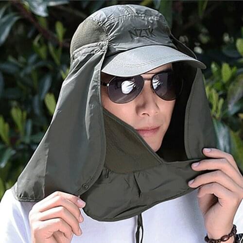 Outdoor Fishing Hiking Cap sunscreen fishing suns anti uv daiva Protection Face Neck Flap Sun CapHeadband Sun Rain Hat