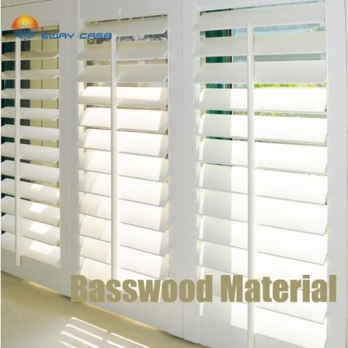 EWAY CASA Classical Wooden Plantation Shutter customized for living room bed room home and office Indoor Decoration WS_BW