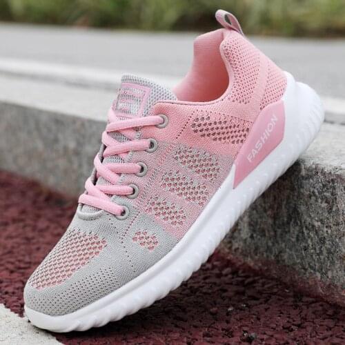 Weideng Womens Shoes Mesh Surface MD Sole Round Toe Lace Up Sneakers Ventilation Non Slip Flat Runing Comfortable Waking Spring
