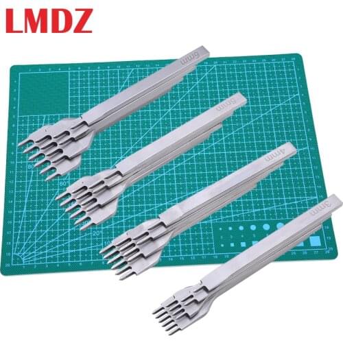 LMDZ Leather Die-steel Chisel Professional Set Leather Hole Punching Machine Hand Puncher Tools High Quality Sewing Supplies