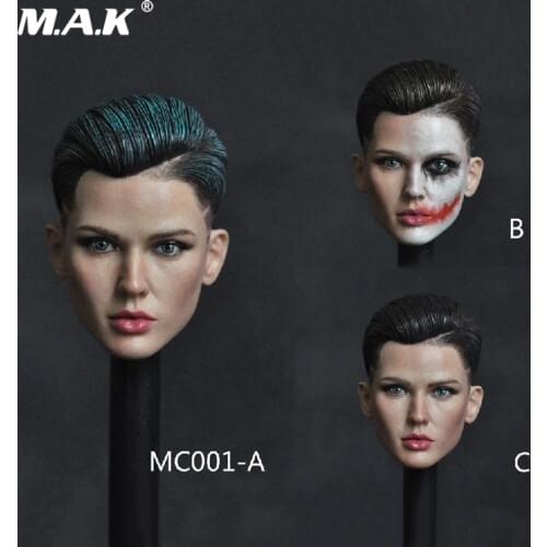 MC001 1/6 Female Head Sculpt Ruby Rose Neutral Handsome Extreme Agent Head Carved Model for 12'' Action Figure Body Accessory