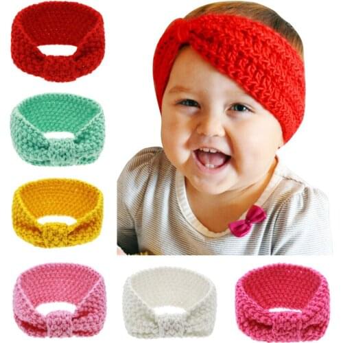 Cute Baby Headband Knitted Infant Turban Head Warm head band Toddler Headwear Hair Band Birthday Gift For Kids