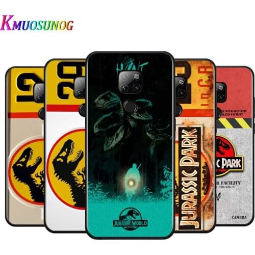 Jurassic Park Dinosaurs For Huawei Mate 10 20 20X(5G) 30 40 40RS Nova5i PRO Lite Plus Black Soft Phone Case