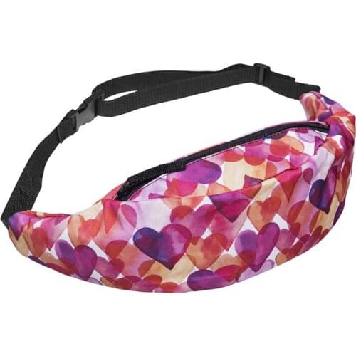 15PCS / LOT New Pack Full Bandana Black 3D Printing Fashion Waist Bag Women Fanny packs Belt Bum Bag Men Waist Packs