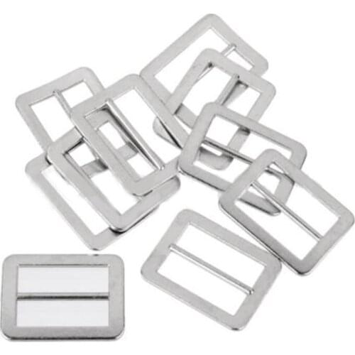 New 10pcs Metal Tri-glide Backpack Straps Adjust Buckles 25mm Webbing Slider Silver