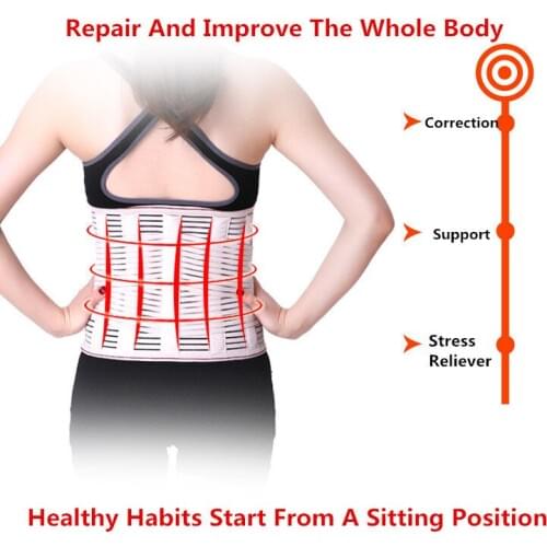 Back Brace Relief for Back Pain Herniated Disc Sciatica Scoliosis Breathable Mesh Design Lumbar Pad Adjustable Support Straps