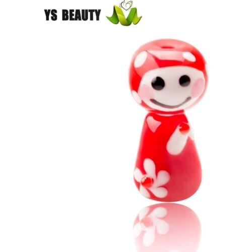 Clear day doll shaped glass bead lamp workers fired glass beads hand knitting jewelry to send his girlfriend to send his wife