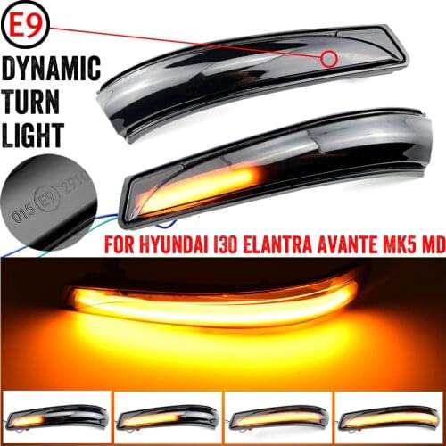 For Hyundai Elantra GT Avante MK5 MD UD 11-15 Veloster i30 GD LED Dynamic Side Mirror Indicator Blinker Sequential Light