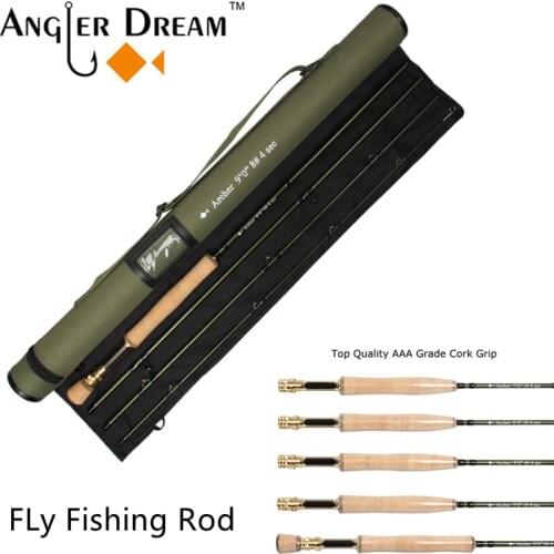 Archer Fly Fishing Rod 4 Section 3 / 4 / 5 / 8WT Fast Action Fly Rod Graphite IM 10 / 36T Carbon Fiber Fly Rod