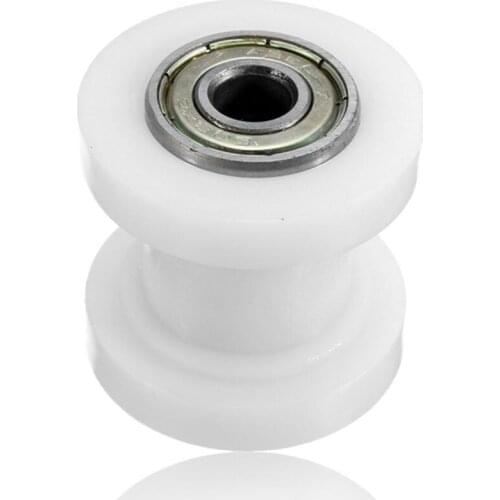 Off-road motorcycle retrofit chain Guide sprocket chain tensioner rolling wheel suitable for the XR CRF KLX110 (white)