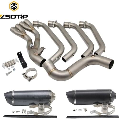 ZSDTRP 51mm Motorcycle AK Exhaust Accessories Muffler Pipe With Full System for Honda CBR650 CB650F CBR650F