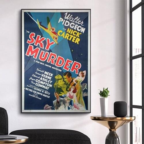 WM3169 Sky Murder Wonderful Classic Movie HD Silk Fabric Poster Art Decor Indoor Painting Gift