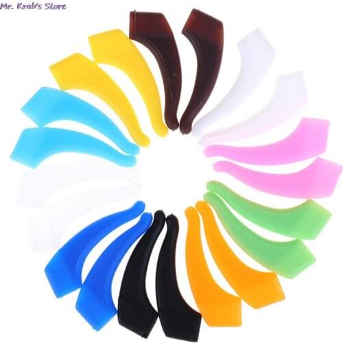 Glasses Ear Hooks Eyeglasses Grip Temple Holder Silicone Transparent Anti Slip Easy To Use Accessories For Sports Eyewear