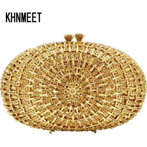 Gold Luxury Evening Bag Party Purse Women Wristlets deluxe Clutch Bag Wedding Bridal Day Clutches SC643