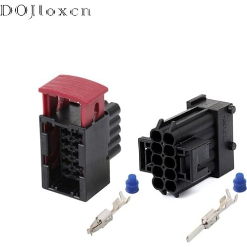 1/5/10/20/50/Sets 10 Pin 1-965424-1/1-965423-1 Waterproof Wiring Harness Connector Black Male Female Plug For Car Headlights