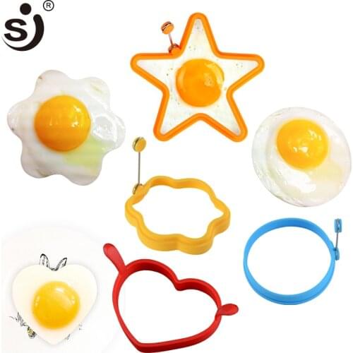 1PC Silicone Egg Ring Breakfast Silicone Egg Molds Pancake Egg Moulds Cooking Tools Frying Egg Moulds Kitchen Gadgets