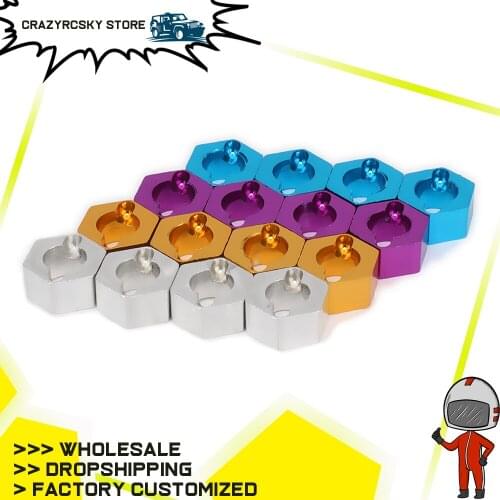 RCAWD Aluminum Wheel Hex Hub Adapter Mount For RC Hobby Model Car 1/18 Wltoys A959 A969 A979 K929 Hop-up Spare Parts