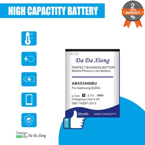2650mAh AB553446BU Battery for samsung E2652 C3300 E1110C E2120 E2120C E3300,S5150 B100 L250 M128 M628 W539 X989 SGH-L258