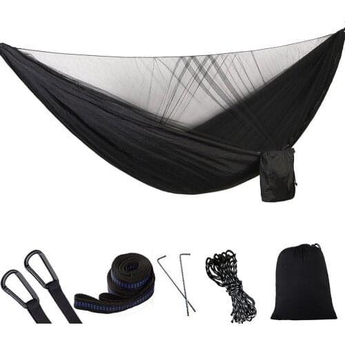 Automatic quick-opening mosquito net hammock nylon parachute cloth camping single double outdoor hammock